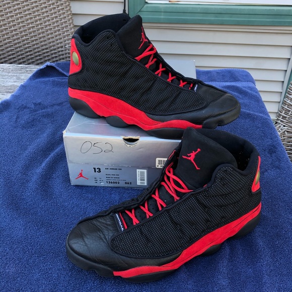 1998 Nike Air Jordan 13 XIiI Playoffs Black/Red OG - Picture 1 of 8
